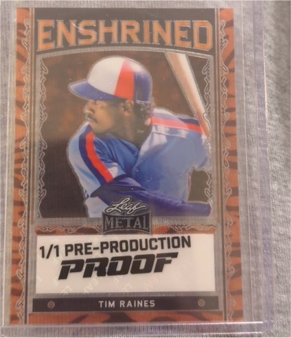 2025 Leaf Metal #Tim Raines 1/1 Pre-Production Proof — front