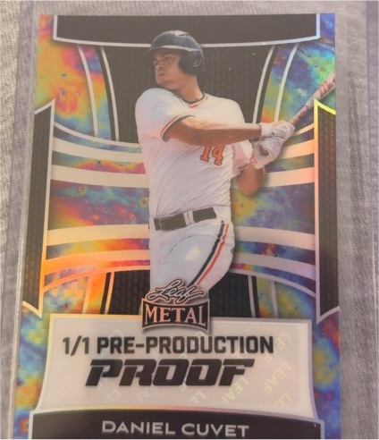2025 Leaf Metal #1/1 Pre-Production Proof Daniel Cuvet — front