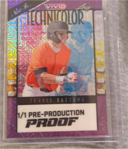 2024 Leaf Vivid Technicolor #1/1 Travis Bazzana — front