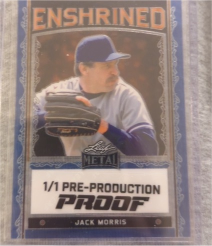 2024 Leaf Metal Enshrined 1/1 Pre-Production Proof Jack Morris — front
