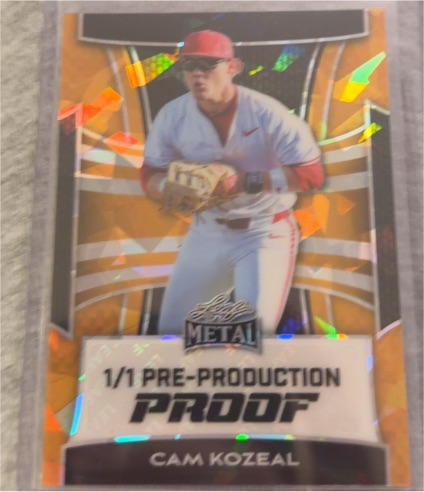 2025 Leaf Metal Baseball 1/1 Pre Production Proof Cam Kozeal — front