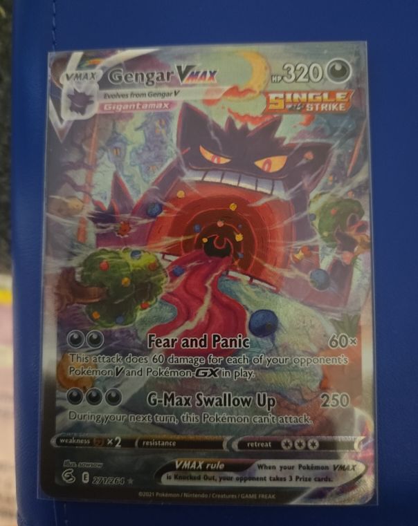 2021 Pokemon Sword & Shield Fusion Strike #271 Gengar VMAX — front
