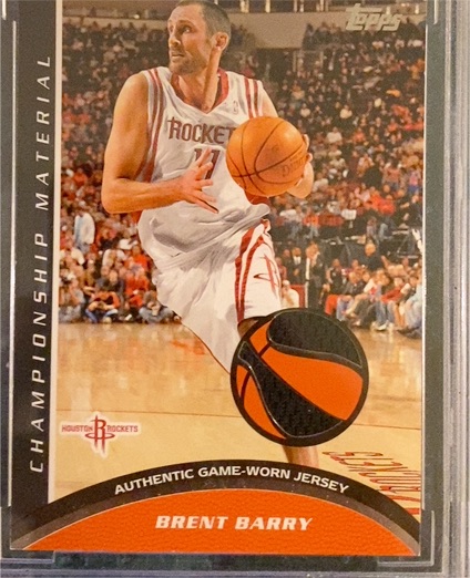 2009-10 Topps Championship Materials #CM-BB Brent Barry — front