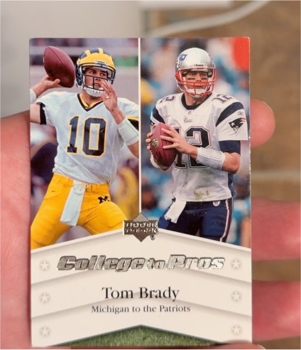 2007 Upper Deck College to Pros #NTN-TB Tom Brady — front