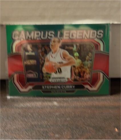 2024 Panini Prizm Draft Picks #2 Stephen Curry Campus Legends Green Prizm — front