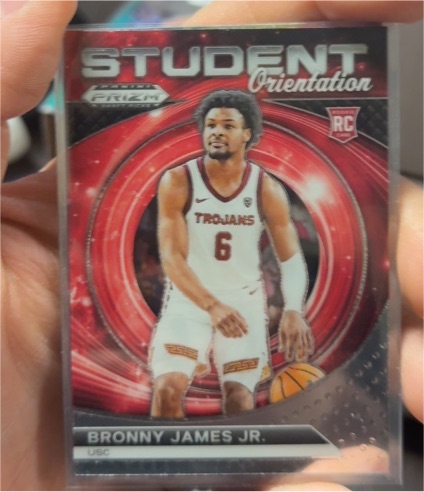 2024 Panini Prizm Draft Picks Student Orientation #12 Bronny James Jr. — front
