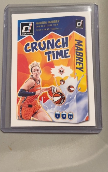 2025 Donruss WNBA #13 Marina Mabrey Crunch Time Press Proof — front