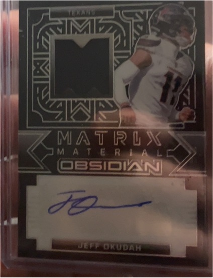 2024 Panini Obsidian Matrix Material #MMA-JOH Jeff Okudah — front