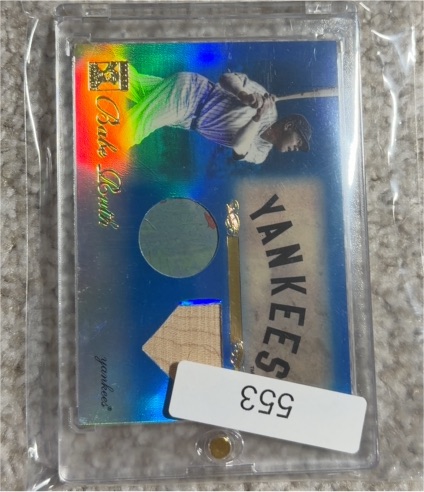 2009 Upper Deck Babe Ruth Yankees Bat Relic — front