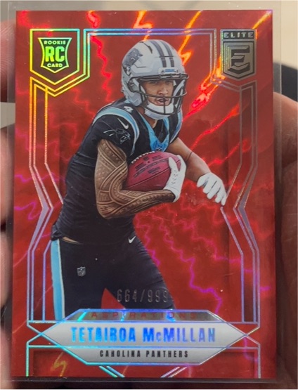 2025 Panini Donruss Elite #128 Tetairoa McMillan Aspirations Red Shimmer — front