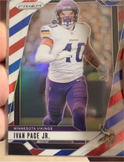 2024 Panini Prizm #189 Ivan Pace Jr. Red White and Blue — front