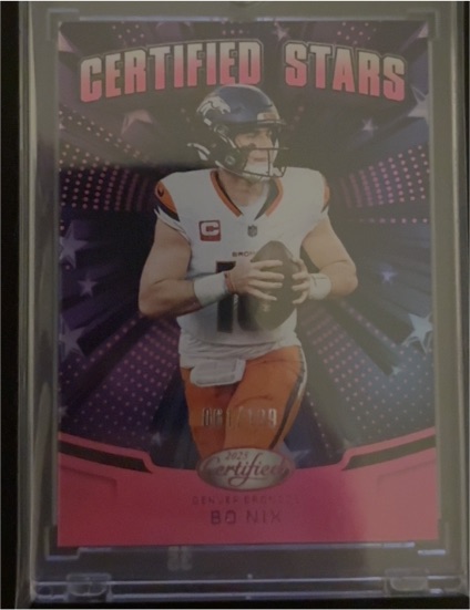 2025 Panini Certified #CST-BNX Bo Nix — front