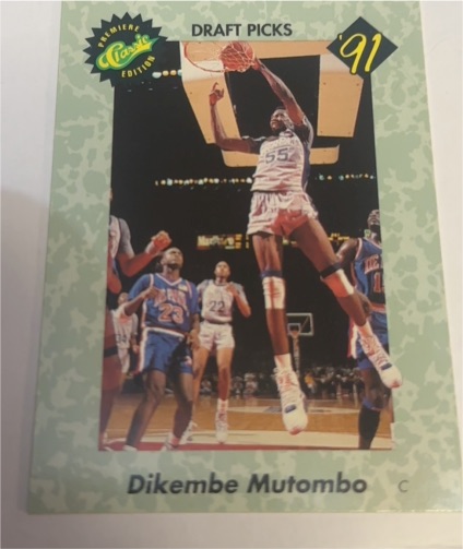 1991 Classic #3 Dikembe Mutombo — front