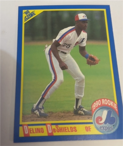 1990 Score #645 Delino DeShields — front