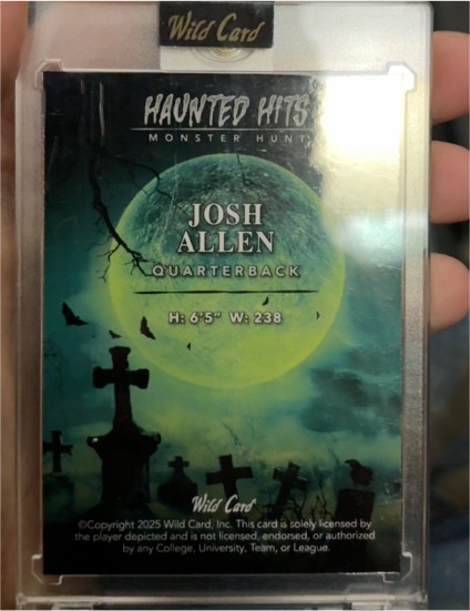 2025 Wild Card Haunted Hits Josh Allen — front