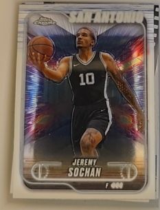2024-25 Topps Chrome #181 Jeremy Sochan — front