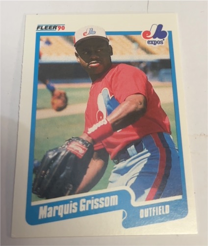 1990 Fleer #347 Marquis Grissom — front