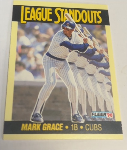 1990 Fleer #6 Mark Grace League Standouts Chicago Cubs — front