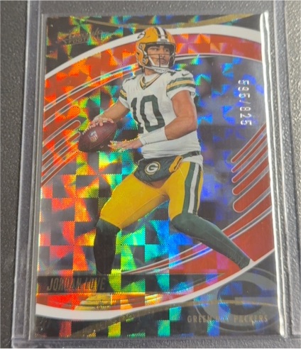 2025 Panini Absolute #75 Jordan Love Red Squares #/850 — front