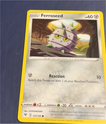 2020 Pokémon Vivid Voltage #123 Ferroseed — front