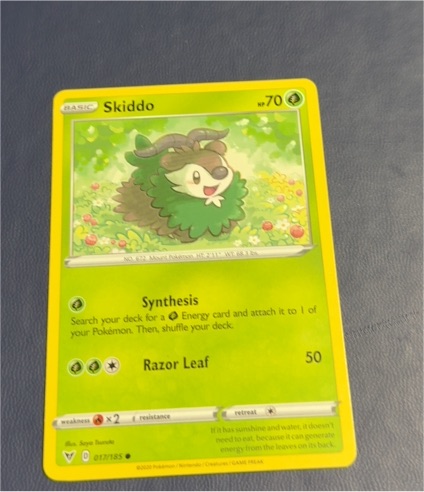 2020 Pokémon Vivid Voltage #017 Skiddo — front