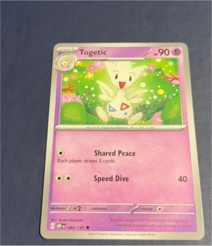 2023 Pokémon SV03 Obsidian Flames #084 Togetic — front