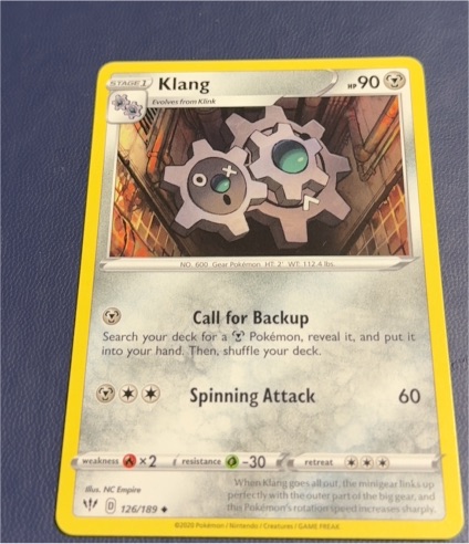 2020 Pokémon Darkness Ablaze #126 Klang — front