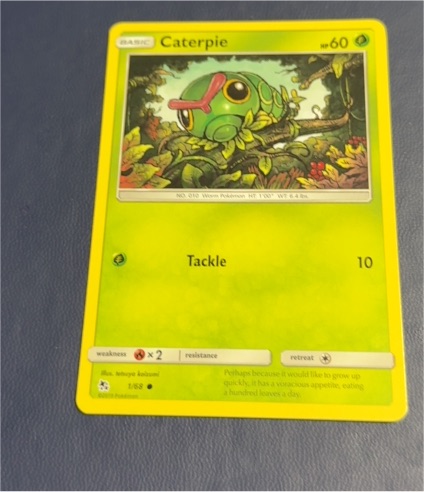 2019 Pokémon Hidden Fates #1 Caterpie — front