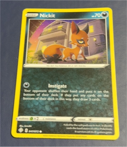 2020 Pokémon Shining Fates #047 Nickit — front