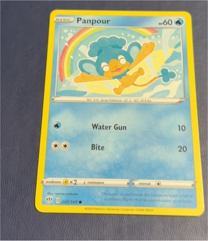 2020 Pokemon Darkness Ablaze #041 Panpour — front