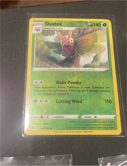 2022 Pokémon TCG Lost Origin #010 Dustox — front