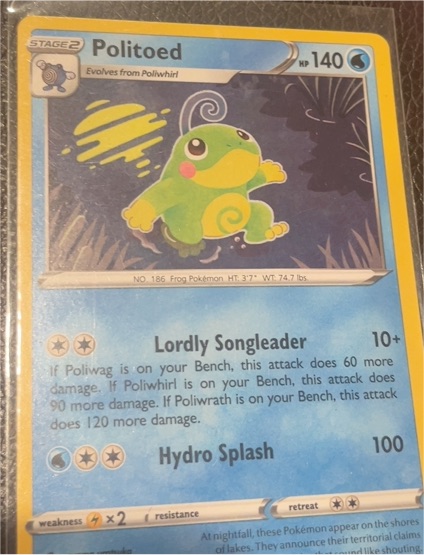 2022 Pokémon TCG SWSH11: Lost Origin #032 Politoed — front