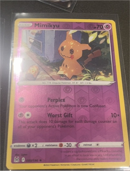2022 Pokemon Sword & Shield Lost Origin #080 Mimikyu — front