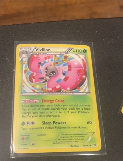 2015 Pokémon XY Breakthrough #15 Vivillon — front