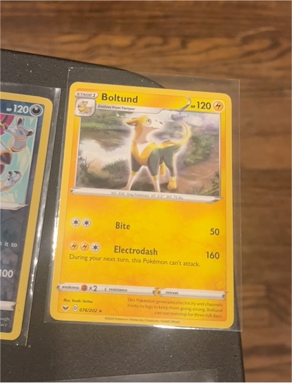 2020 Pokemon Sword & Shield #076 Boltund — front