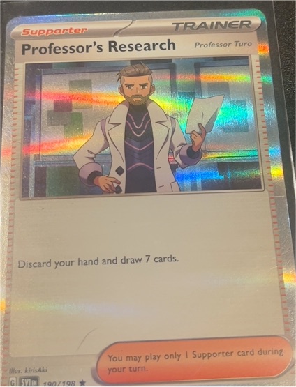 2022 Pokémon Scarlet & Violet Base Set #190 Professor's Research (Professor Turo) — front