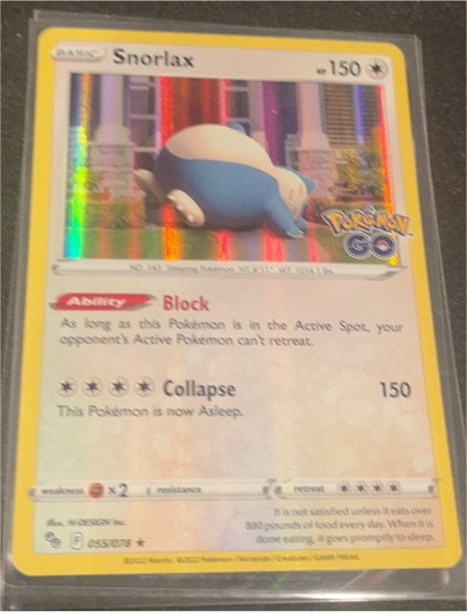 2022 Pokémon GO #055 Snorlax — front