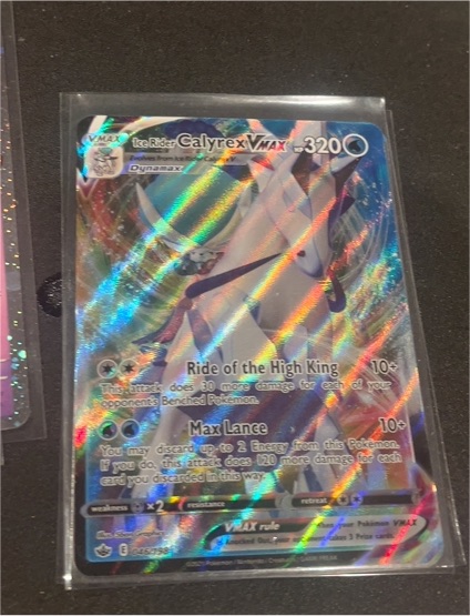 2021 Pokémon TCG Chilling Reign #046 Ice Rider Calyrex VMAX — front
