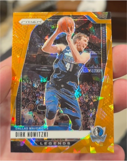 2024-25 Panini Prizm #272 Dirk Nowitzki Orange Fast Break Prizm — front