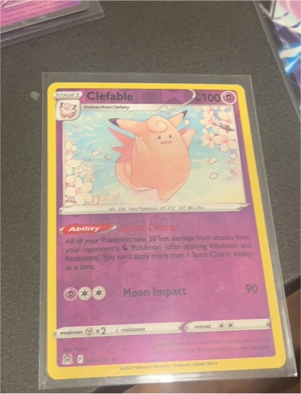 2022 Pokémon Lost Origin #063 Clefable — front
