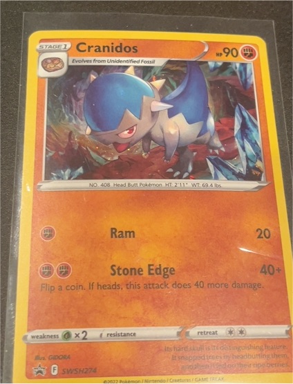 2022 Pokémon SWSH274 Cranidos — front