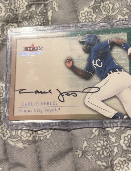 2001 Fleer Autographics #35 Carlos Febles — front