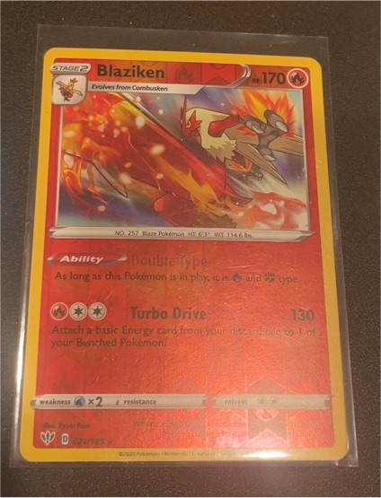 2020 Pokémon Darkness Ablaze #24 Blaziken — front