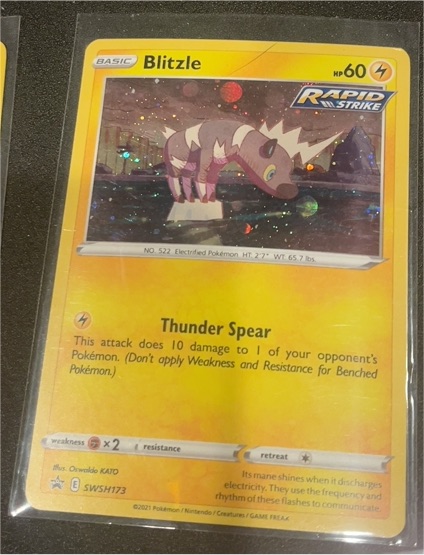 2021 Pokémon TCG Sword & Shield Promo #SWSH173 Blitzle — front
