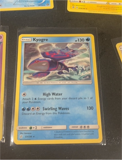 2019 Pokemon Sun & Moon Cosmic Eclipse #53 Kyogre — front