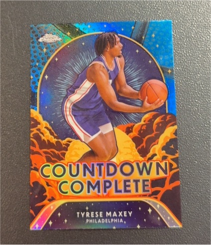 2024-25 Topps Chrome #CC-9 Tyrese Maxey Countdown Complete — front