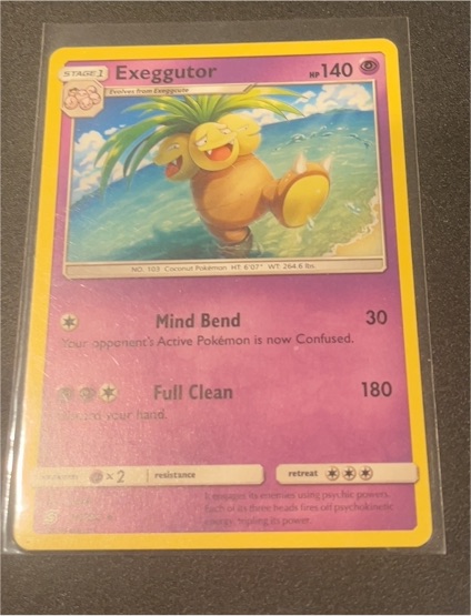 2019 Pokemon Sun & Moon Unified Minds #74 Exeggutor — front