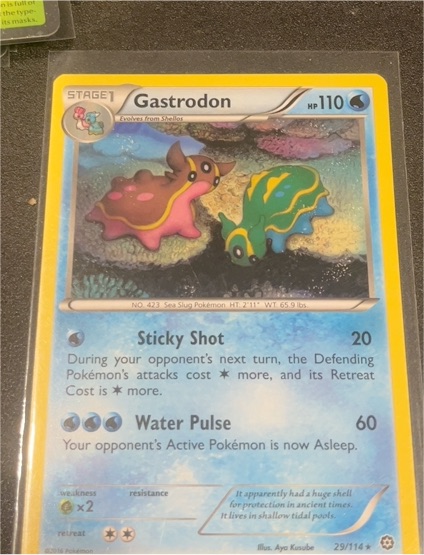 2016 Pokémon XY Steam Siege #29 Gastrodon — front