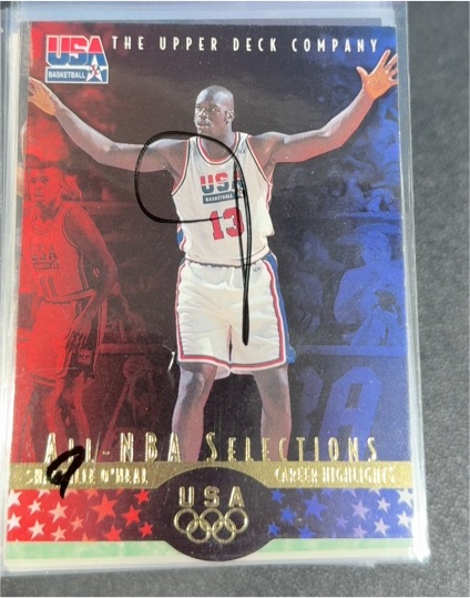 1996 Upper Deck USA All-NBA Selections #18 Shaquille O'Neal — front
