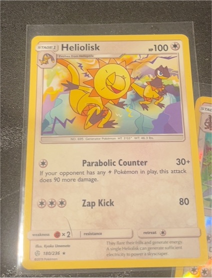 2019 Pokémon Sun & Moon Cosmic Eclipse #180 Heliolisk — front